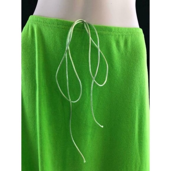 ZYA Women's Skirt Color Green Fluo Midi A-Line 10 - Picture 9 of 11
